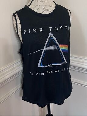 Pink Floyd Black 'The‎ Dark Side of the Moon' Sleeveless Band Tank
